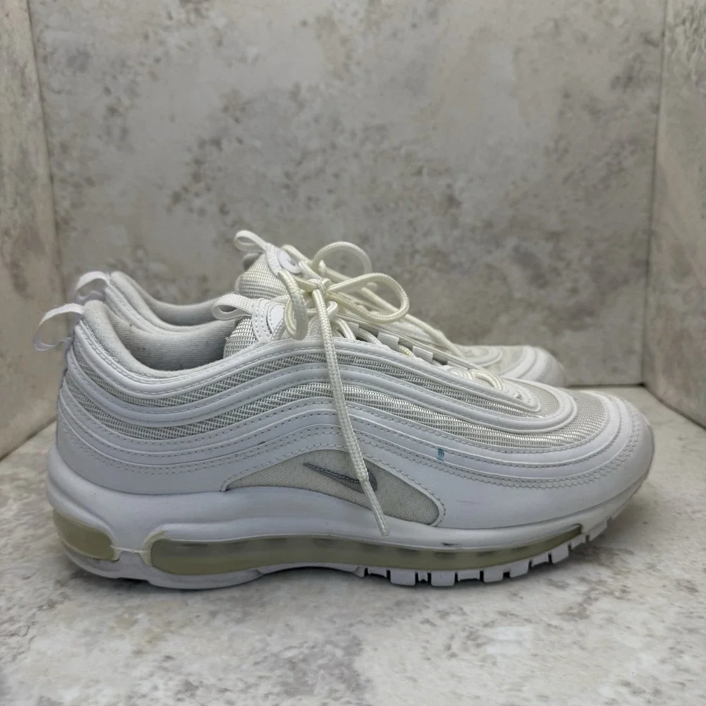 Nike Air Max 97 Triple White Women's Size 7 (921826-101) Running Shoes Sneakers